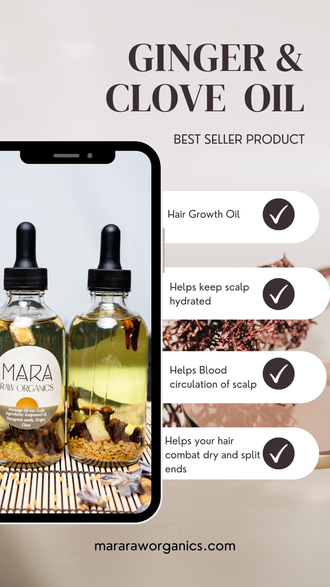 Ginger and Clove Hair Growth Oil (4oz)
